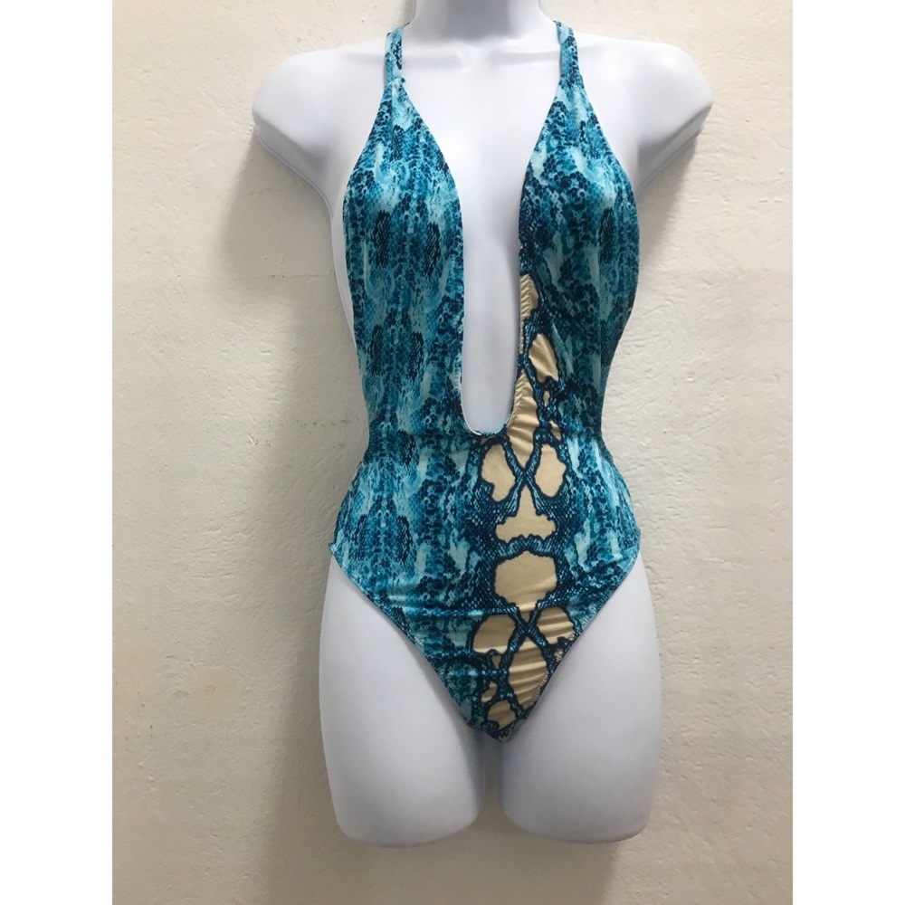 Fashion Nova 2 Pc Swimsuit Cardigan Set- SMALL